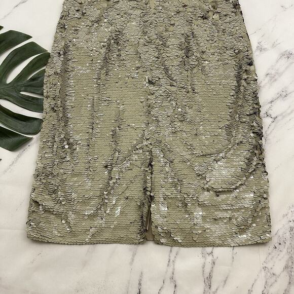 J.Crew Tie Shoulder Sequin Midi Dress Size 14 Beige Desert Canyon Sparkle - Picture 10 of 10